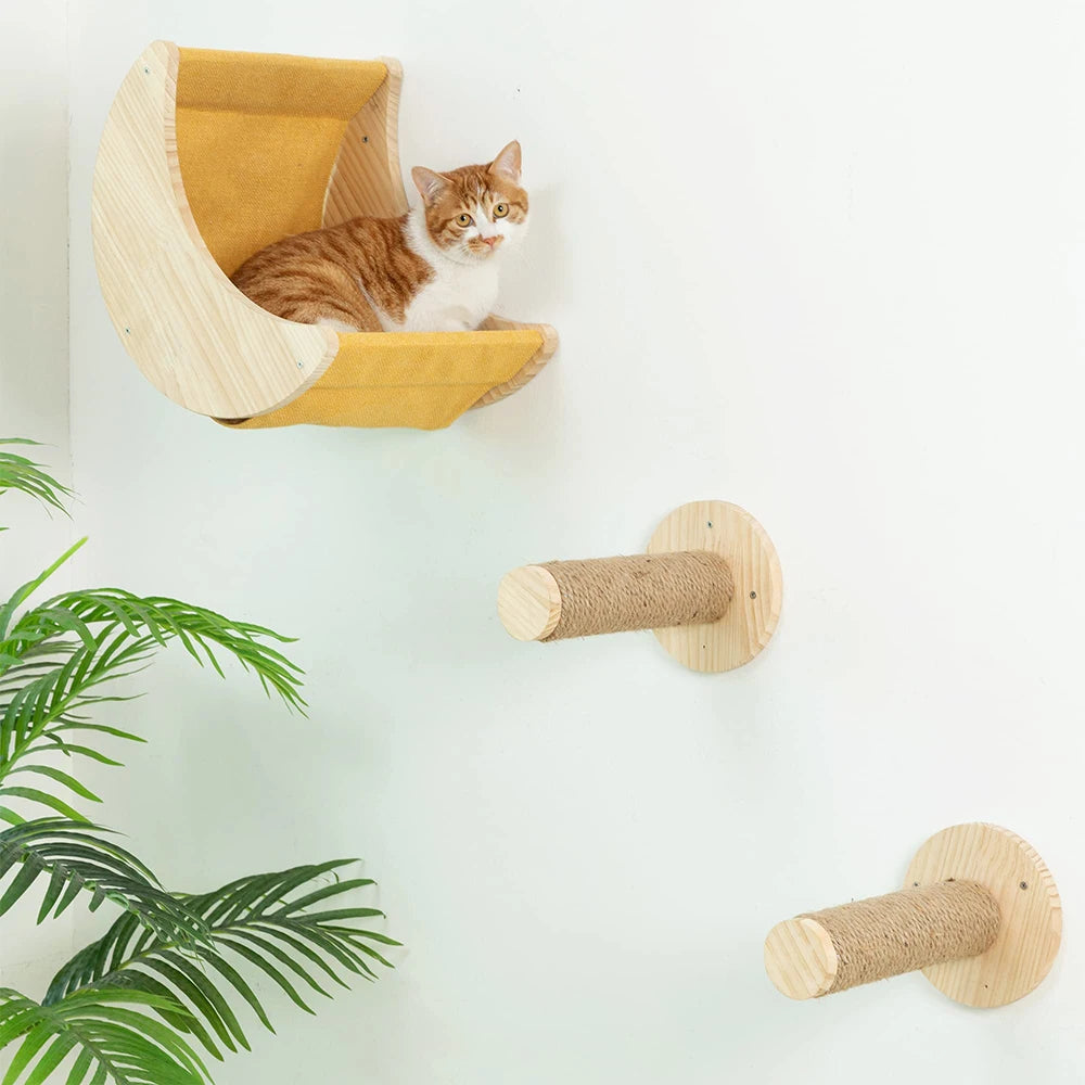 Cat Shelf Wall Hammock Climbing Shelves Moon Shaped