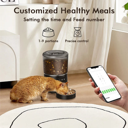 Automatic Smart Pet Feeder with Stainless Steel Bowl