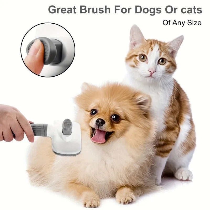 2‑in‑1 Pet Grooming & Deshedding Massage Brush