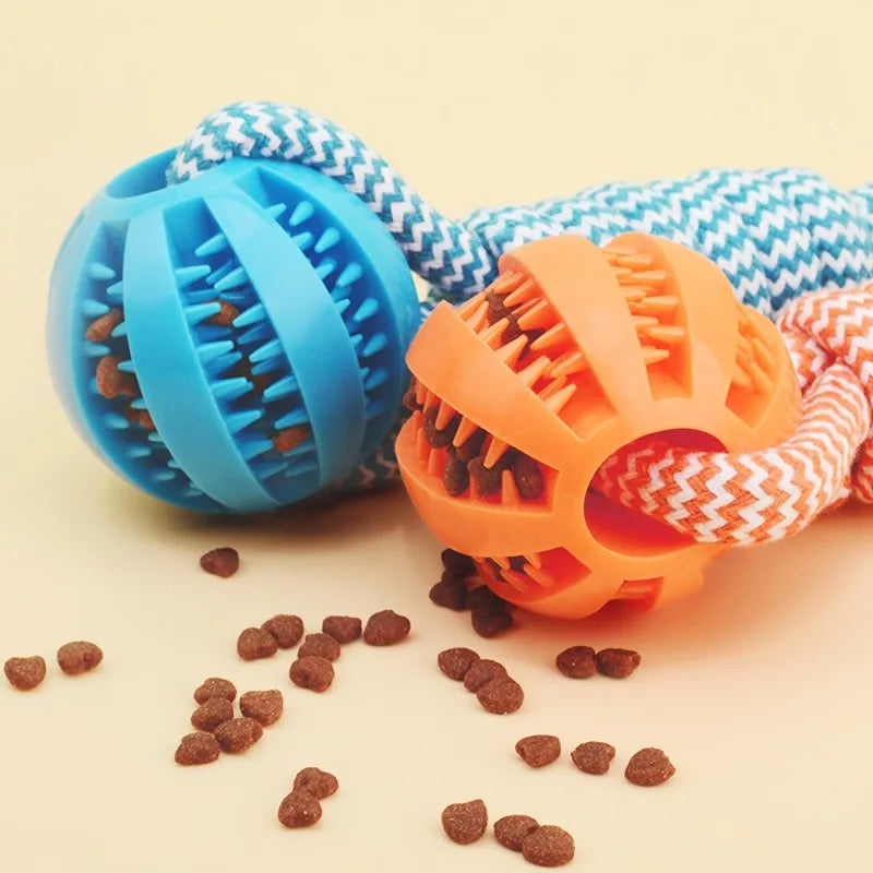 Durable Braided Rope Chew Ball – Dental Cleaning Toy & Treat Dispenser for Small/Medium Dogs