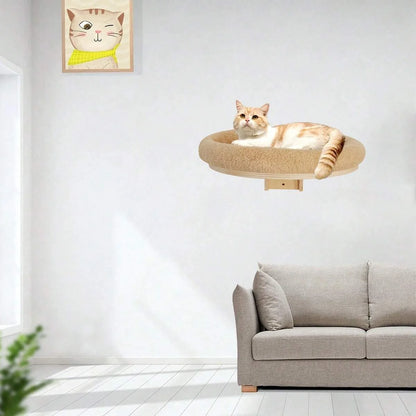 Cat Wall Mounted Climbing Ladder and Cat Hammock with Scratching Post