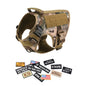 Tactical Large Dog Harness Set with Leash & Patches