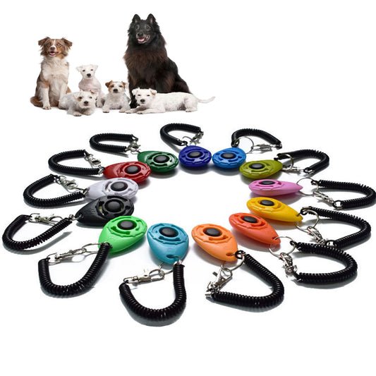 Dog Training Clicker with Adjustable Wrist Strap – Plastic Sound Trainer for Dogs & Cats