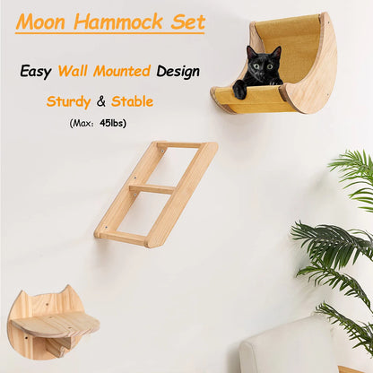 Cat Shelf Wall Hammock Climbing Shelves Moon Shaped