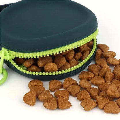 Silicone Dog Treat Training Pouch – Waterproof Outdoor Snack Bag for Dog Training & Walks