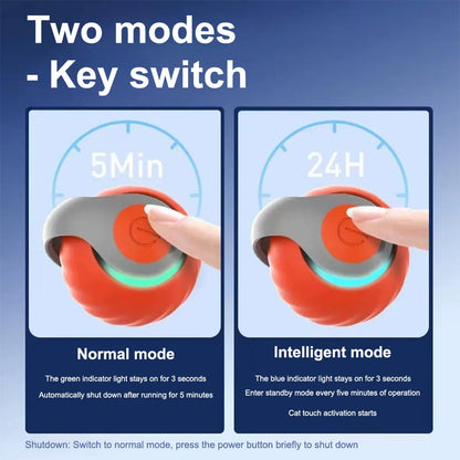 Automatic Moving Cat Toy Ball – USB‑Rechargeable Smart Interactive Ball with Speedy Tail for Active Indoor Cats