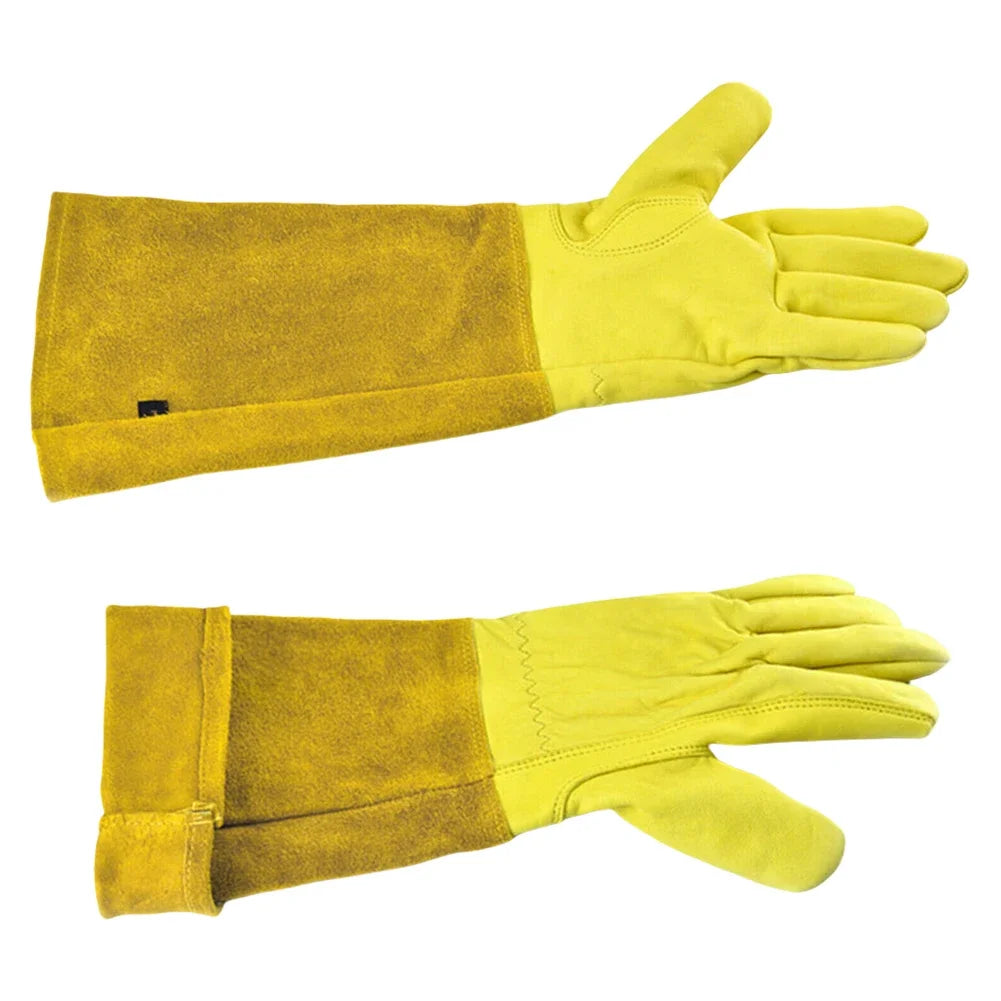 Thorn-Proof Leather Garden Gloves with Forearm Protection