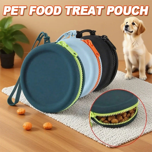 Silicone Dog Treat Training Pouch – Waterproof Outdoor Snack Bag for Dog Training & Walks