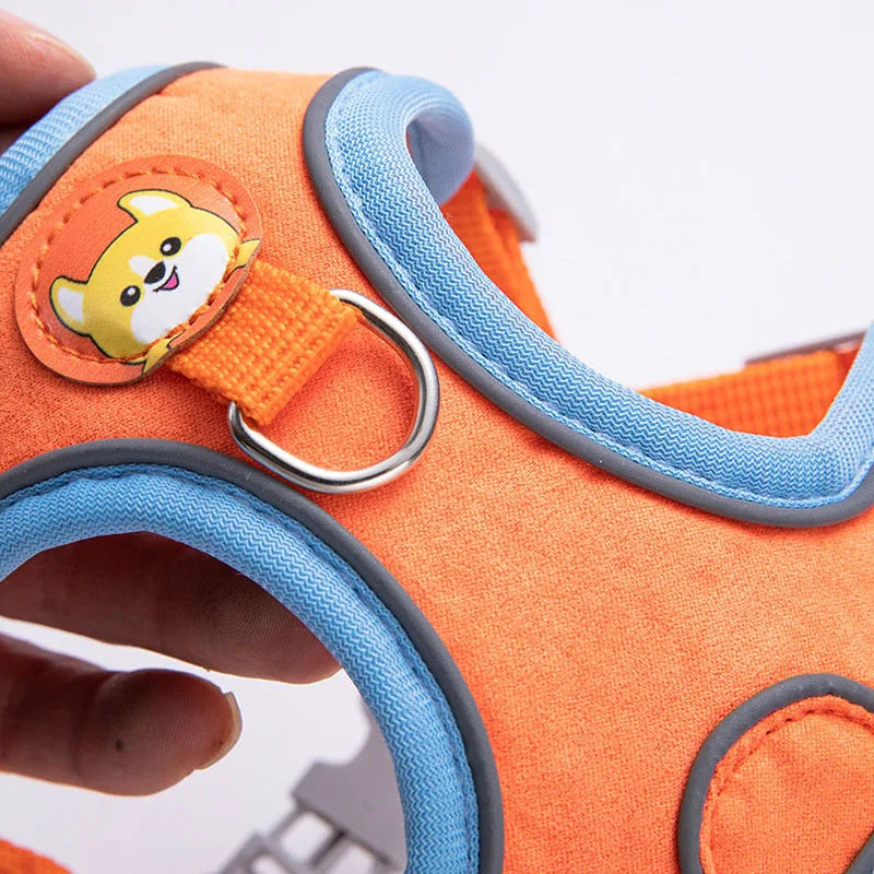 Adjustable Reflective Dog Harness & Leash Set