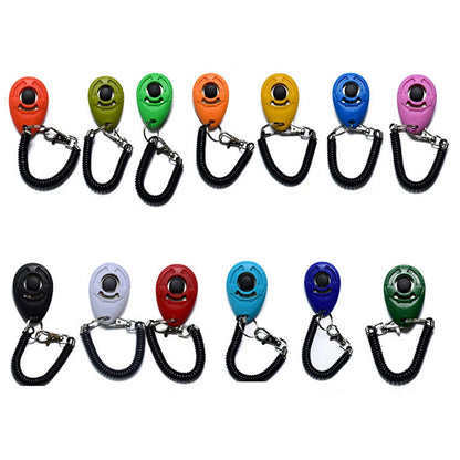Dog Training Clicker with Adjustable Wrist Strap – Plastic Sound Trainer for Dogs & Cats