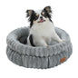 Cozy Washable Round Dog & Cat Bed with Non-Slip Base