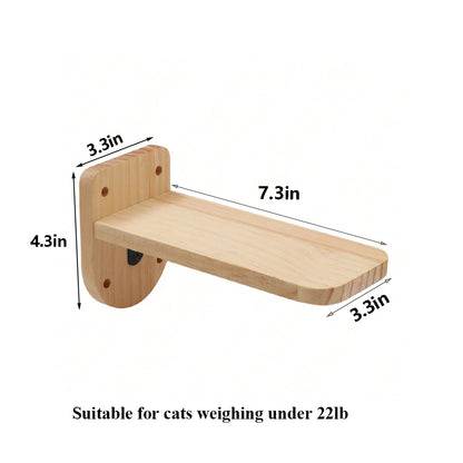 Cat Climbing Shelf Wall Mounted Four Step Stairway With Scratching Post