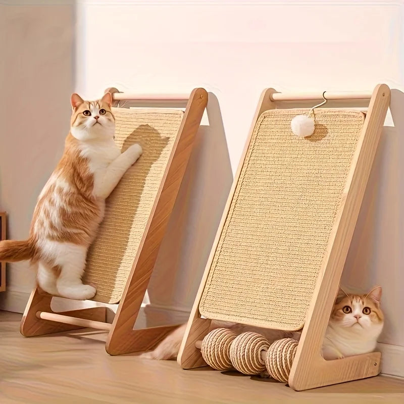 Cat Scratching Board Sturdy Wood Frame