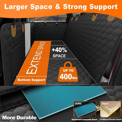 Foldable Waterproof Dog Car Seat – Nonslip Safety Hammock & Trunk Mat Back Seat Protector for Travel