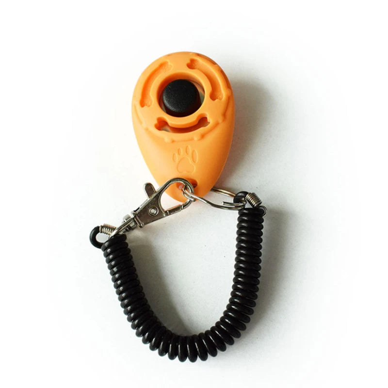 Dog Training Clicker with Adjustable Wrist Strap – Plastic Sound Trainer for Dogs & Cats