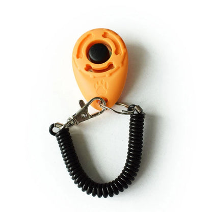 Dog Training Clicker with Adjustable Wrist Strap – Plastic Sound Trainer for Dogs & Cats