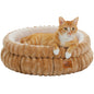 Cozy Washable Round Dog & Cat Bed with Non-Slip Base