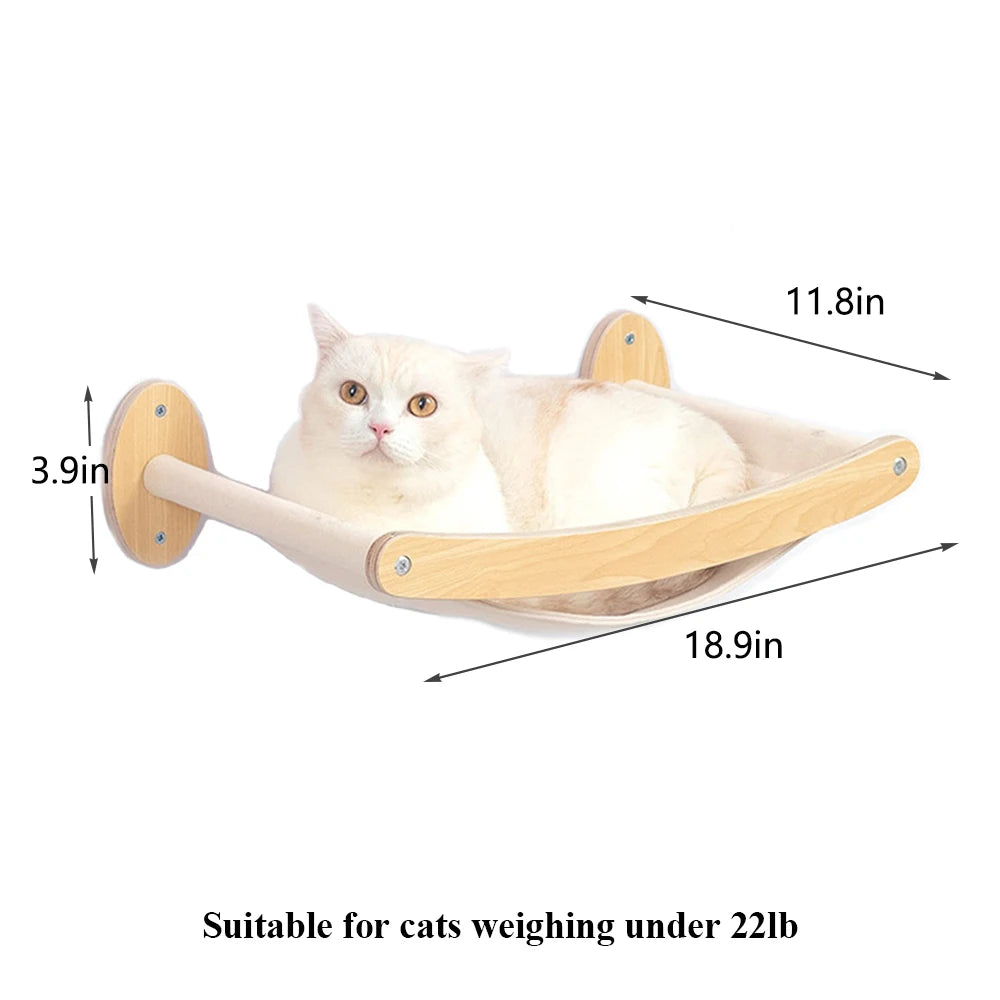 Cat Climbing Shelf Wall Mounted Four Step Stairway With Scratching Post