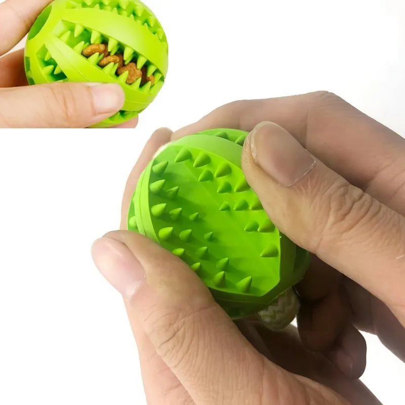 Durable Braided Rope Chew Ball – Dental Cleaning Toy & Treat Dispenser for Small/Medium Dogs
