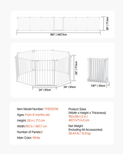 Tall Walk‑Through Safety Gate – 28/30/36" Pressure‑Mounted Pet & Child Gate with Easy‑Step Door and Wall Cups