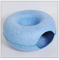 Felt Donut Cat Bed – Interactive Tunnel Hideout for Indoor Cats, Cozy 2‑in‑1 Pet Bed & Play Space
