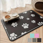 Paw Print Pet Food Mat – Non‑Slip, Water‑Absorbent, Wear‑Resistant Floor Mat for Dogs & Cats, Easy‑Clean Design