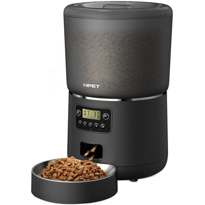 Automatic Smart Pet Feeder with Stainless Steel Bowl