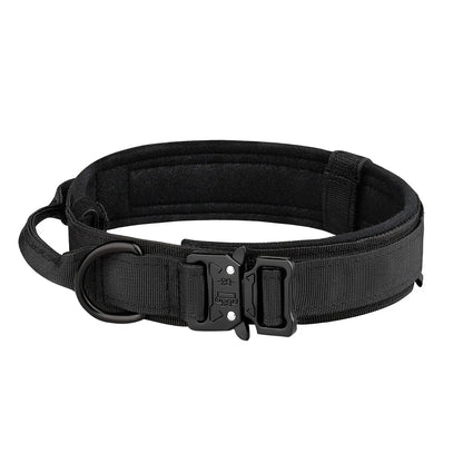 Tactical Nylon Dog Collar – Heavy‑Duty Training Collar with Metal Buckle for Medium & Large Dogs