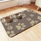 Paw Print Pet Food Mat – Non‑Slip, Water‑Absorbent, Wear‑Resistant Floor Mat for Dogs & Cats, Easy‑Clean Design
