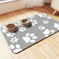Paw Print Pet Food Mat – Non‑Slip, Water‑Absorbent, Wear‑Resistant Floor Mat for Dogs & Cats, Easy‑Clean Design
