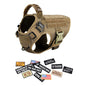 Tactical Large Dog Harness Set with Leash & Patches